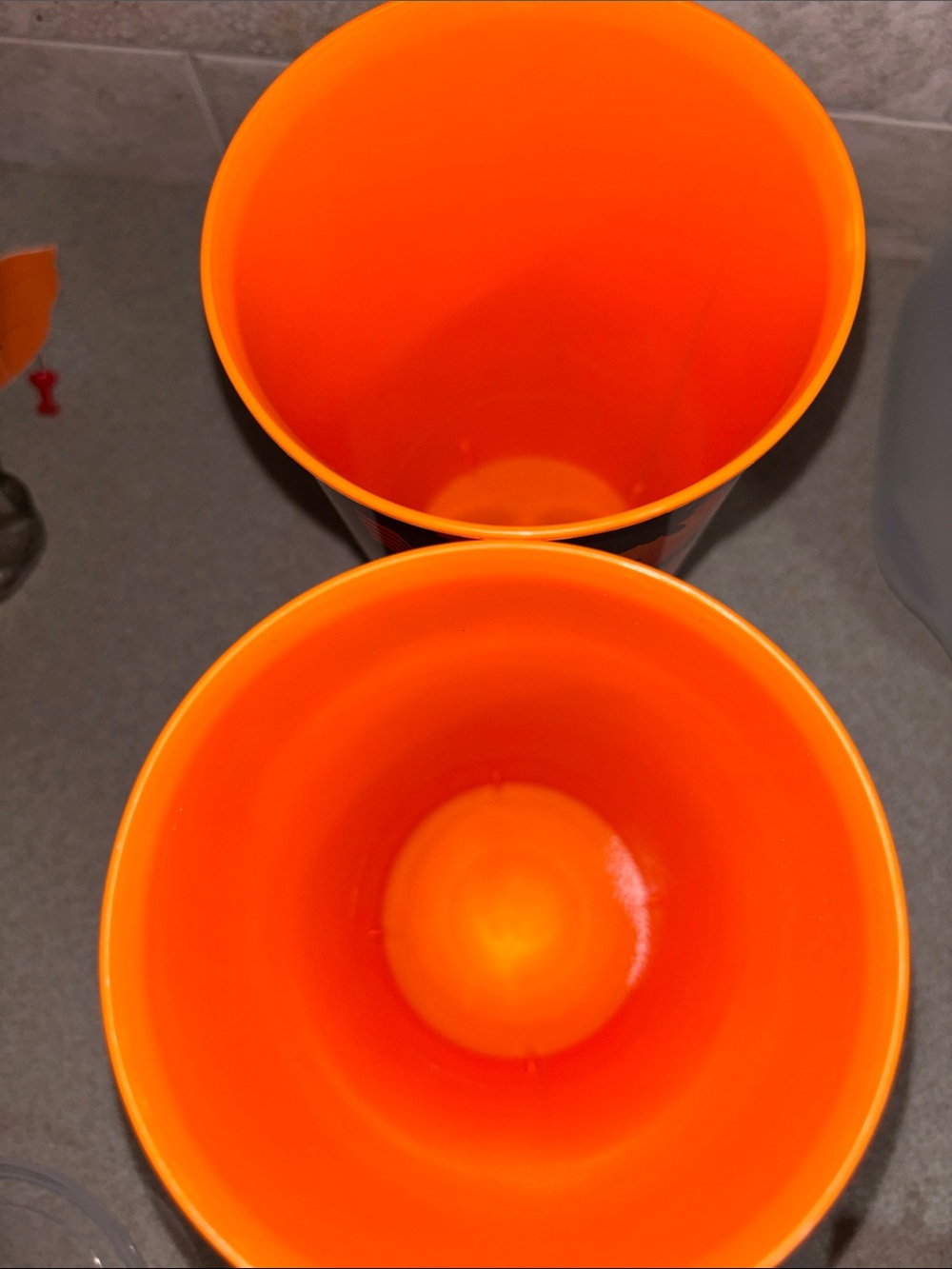 Whataburger Autumn Maple Leaf reusable plastic cups with lids– Orange & Yellow - Picture 6 of 7